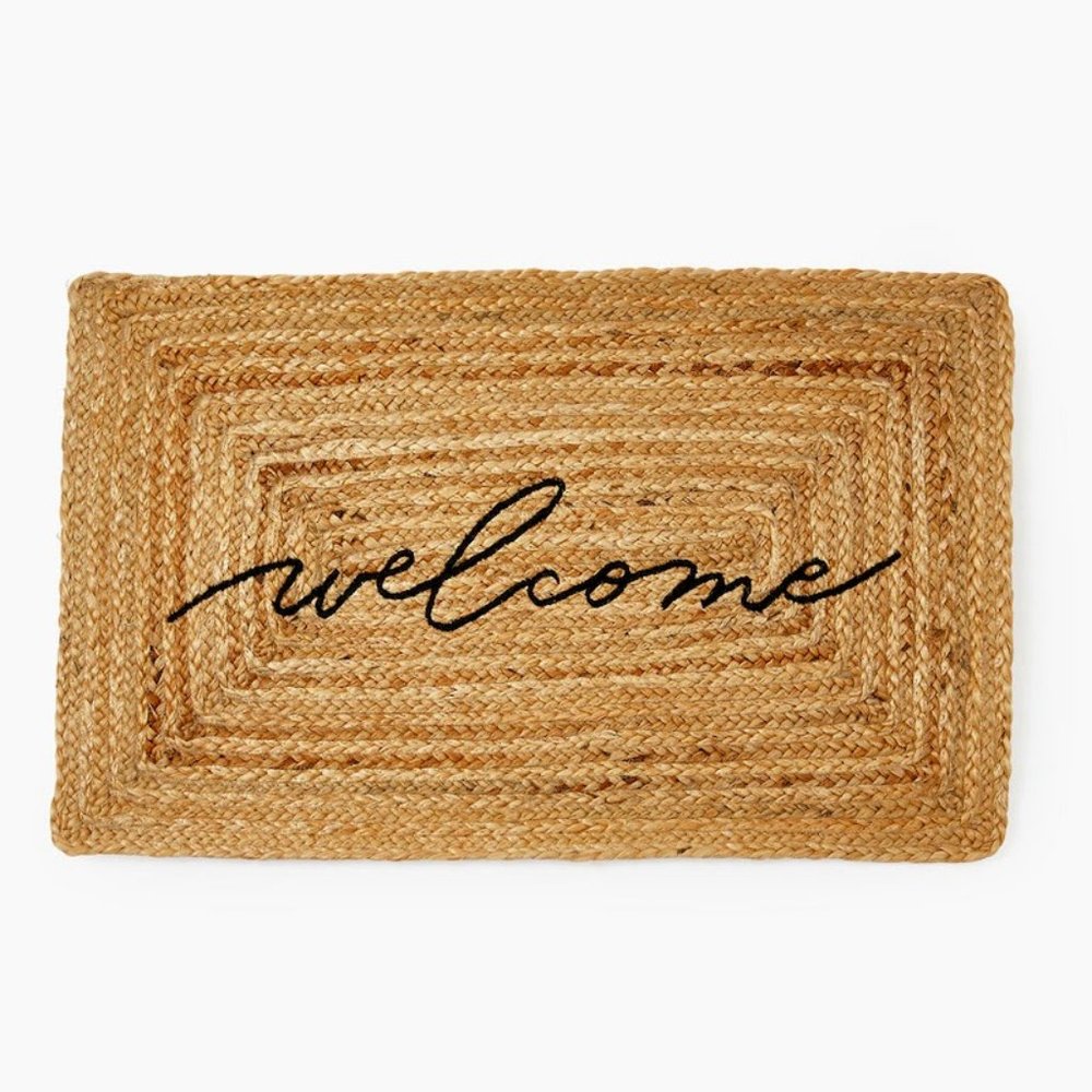 ACCOMPANY Jute Welcome Mat NWT